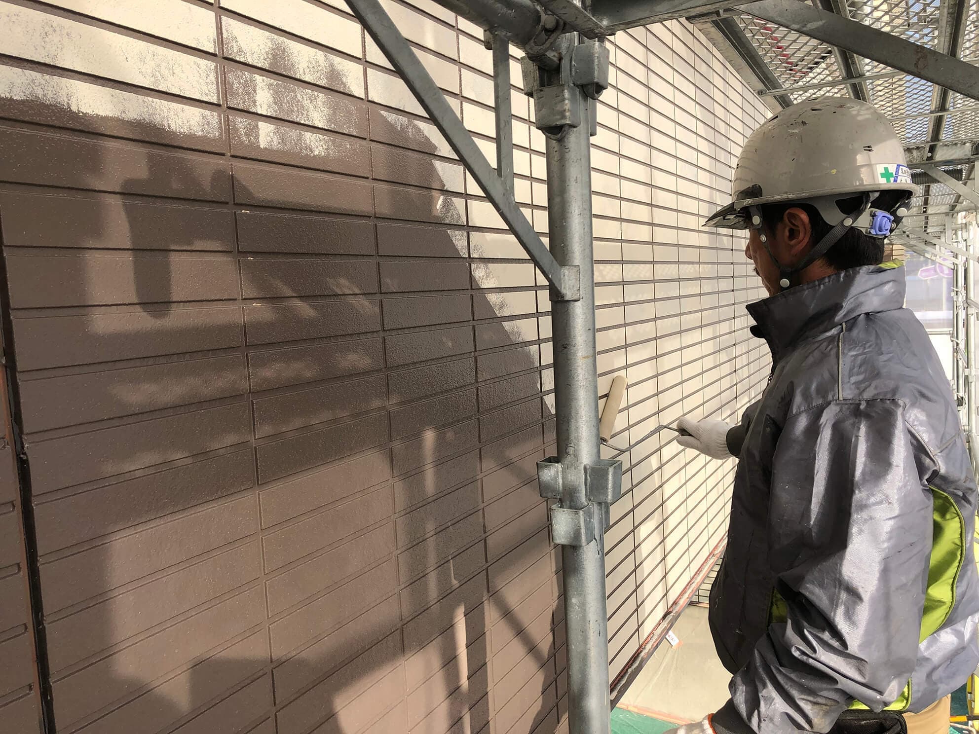 上塗り作業